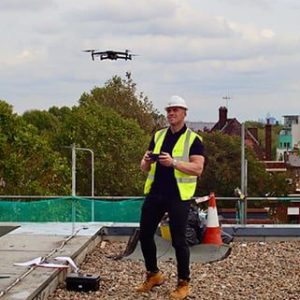 roof survey with a drone